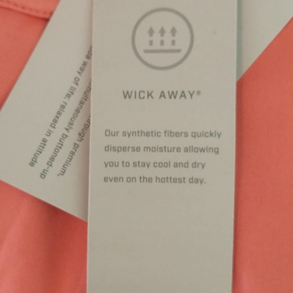 NWT Bermuda Sands Orange Short sleeve wick away UPF 50+ Polo shirt. S - Picture 7 of 9